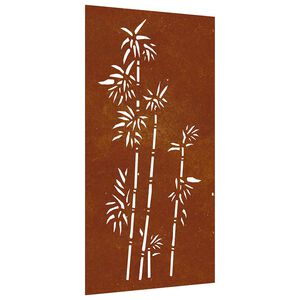 vidaXL dārza sienas rotājums, 105x55 cm, tērauds, rūsas efekts