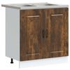 vidaXL Virtuves Skapis Kalmar Dūmaka ozols 80 x 46 x 81,5 cm