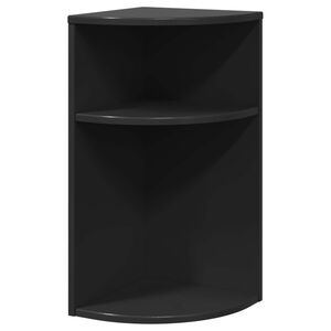 vidaXL Papildu galdiņ&scaron; Melna 29,6 x 29,6 x 60 cm Inženierijas koks