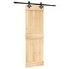 vidaXL Slīdo&scaron;ās durvis 70 x 210 cm Cieta priedes koks (neapstrādāts)
