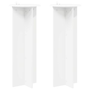 vidaXL Augu statīvs 2 gab. Balts &Oslash;40 x 100 cm Inženierijas koks