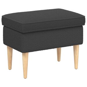 vidaXL Pēdu soliņ&scaron; Tum&scaron;i pelēka 55 x 35 x 41 cm Boucl&eacute;