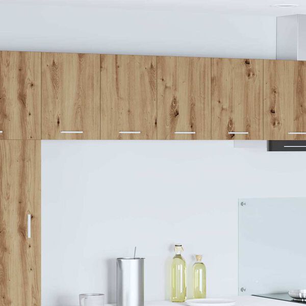 vidaXL Piekarams skapītis ar durvīm 2 pcs Amatnieka ozols un balts