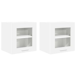 vidaXL Piekarams skapītis ar uzglabā&scaron;anu 2 pcs Balts 40 x 31 x 40 cm