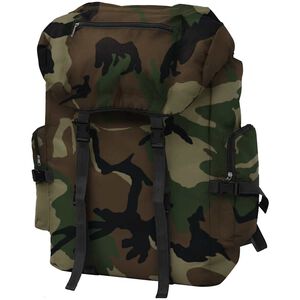 vidaXL armijas stila mugursoma, 65 L, kamuflāža