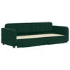 vidaXL izvelkams dīvāns ar atvilktnēm, tum&scaron;i zaļ&scaron;, 80x200 cm, samts