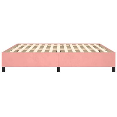 vidaXL gultas rāmis, rozā, 180x200 cm, samts