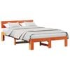 vidaXL Gultas rāmis Vaks brūns 120 x 200 cm Ciets priedes koks