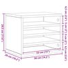 vidaXL Galda organizators Melns ozolkoks 36 x 26 x 29,5 cm