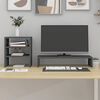 vidaXL monitora paliktnis, pelēks, 81x20x30 cm, priedes masīvkoks