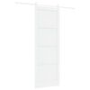 vidaXL Slīdo&scaron;ās durvis Balts 83 x 232 cm Priedes masīvkoks