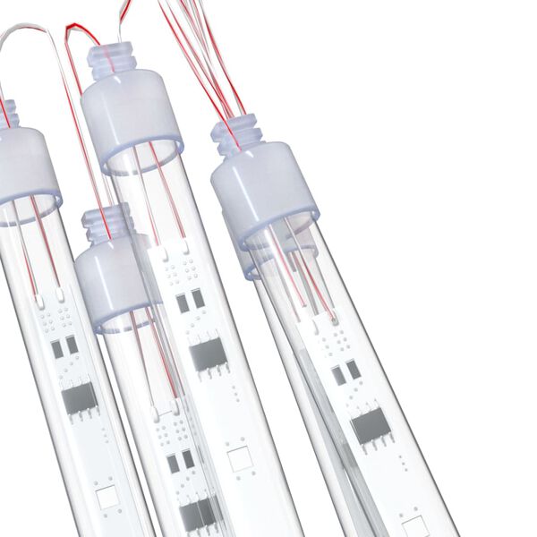 vidaXL meteoru lampiņas, 8 gab., 30 cm, 192 LED, vēsi baltas