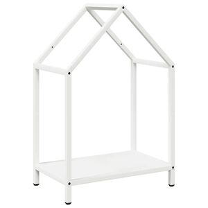 vidaXL malkas plaukts, balta, 40x25x60 cm, auksti velmēts tērauds