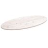vidaXL galda virsma, balta, 90x45x2,5 cm, priedes masīvkoks, ovāla