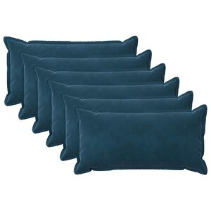 vidaXL Spilvens ar spilvenu HOUTEN 6 gab. Zila Samts