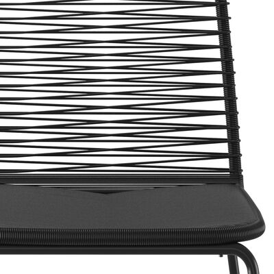 vidaXL dārza krēsli, 4 gab., melna PE rotangpalma