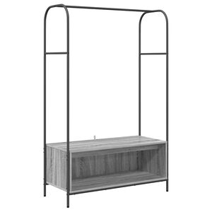 vidaXL Apģērba statīvs Pelēka 100 x 44 x 160 cm Inženierijas koks