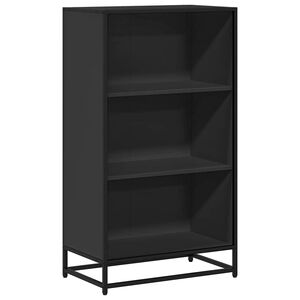 vidaXL grāmatu plaukts, melns, 60x35x107,5 cm, inženierijas koks