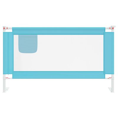 vidaXL bērnu gultas aizsargbarjera, zila, 140x25 cm, audums