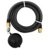 vidaXL sūk&scaron;anas &scaron;ļūtene ar misiņa savienotājiem, melna, 1,1", 20m, PVC