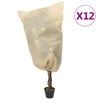 vidaXL augu pārsegi ar aukliņu, 12 gab., 70 g/m&sup2;, 0,8x0,8 m