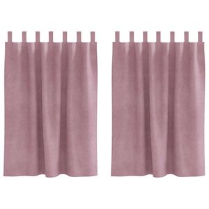 vidaXL Aptum&scaron;ojo&scaron;ie aizkari 2 pcs Tum&scaron;s rozā 140 x 140 cm Samts