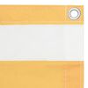vidaXL balkona aizslietnis, 75x300 cm, balts un dzeltens audums
