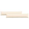 vidaXL Dīvāna spilveni 2 pcs Krēmkrāsa 200 x 40 cm Korduroja audums