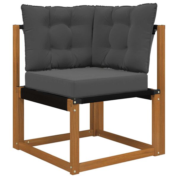 vidaXL Āra dīvāna spilvens 3 pcs Antracīts Poliesters