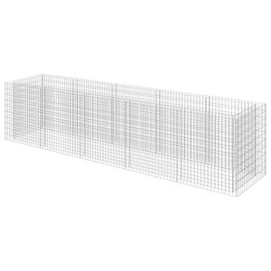 vidaXL gabions, augstā puķu kaste, cinkots tērauds, 450x90x100 cm