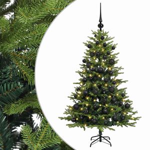 vidaXL Mākslīgā Ziemassvētku egle ar bumbiņu 120 cm 150 LED