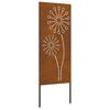 vidaXL Dārza privātuma ekrāns Rūsa 50 x 140 cm Novecināts tērauds