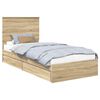 vidaXL Glabā&scaron;anas gulta Sonoma ozols 75 x 190 cm Inženierijas koks