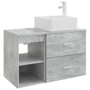 vidaXL Vannas istabas mēbeļu komplekts 2 pcs Betona pelēks