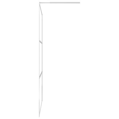 vidaXL dušas siena ar plauktu, hroma, 90x195 cm, ESG stikls, alumīnijs