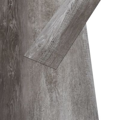 vidaXL grīdas dēļi, 5,26 m², 2 mm, svītrains koks, PVC