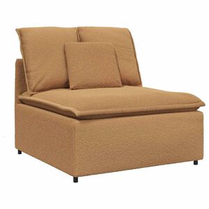 vidaXL modulārs dīvāna centrālais modulis ar spilveniem, bē&scaron;s, 100 cm