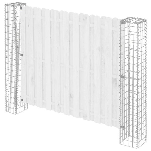 vidaXL Žoga āķis 2 pcs Sudraba 20 x 20 x 190 cm Metāla