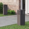 vidaXL Saules LED ceļa gaisma 2 pcs Melna Auksti velmēts tērauds