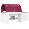 vidaXL Gulta ar Tuneli 4 pcs Balta un sarkana Inženierijas koks