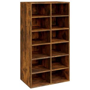 vidaXL apavu plaukts, ozolkoka krāsa, 54x34x100,5cm, inženierijas koks