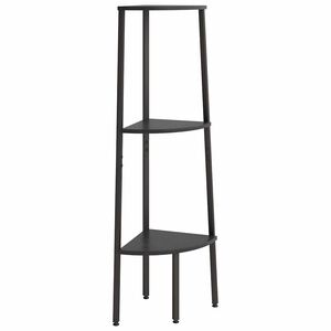 vidaXL 3 līmeņu stūra plaukts, 45,5x31,5x120 cm, melns