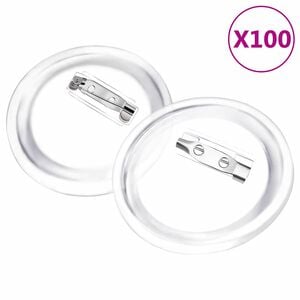 vidaXL apaļu nozīmī&scaron;u komplekti, 100 gab., akrils, 58 mm