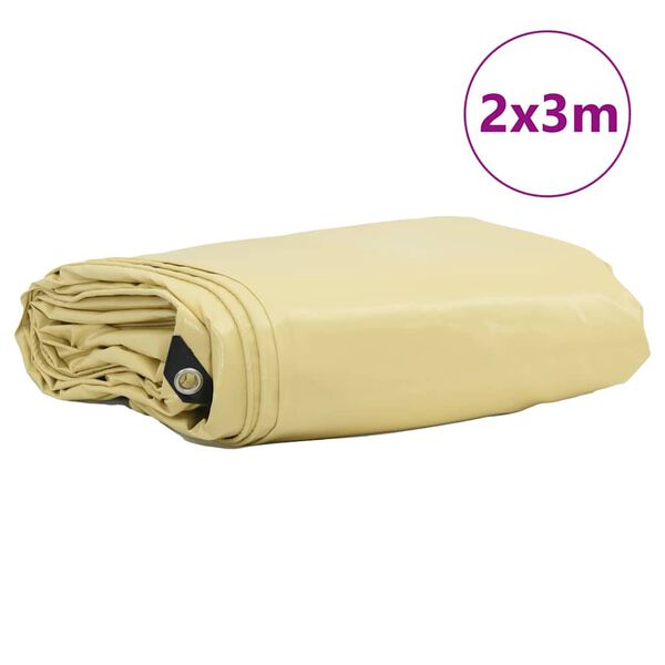 vidaXL Tarps 650g / m&sup2; Bē&scaron;a 2 x 3 m Audekls ar PVC pārklājumu