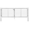 vidaXL dārza vārti, cinkots tērauds, 300x75 cm, sudraba krāsā