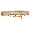 vidaXL 5-daļīgs dārza pale&scaron;u mēbeļu komplekts ar matračiem, akācija