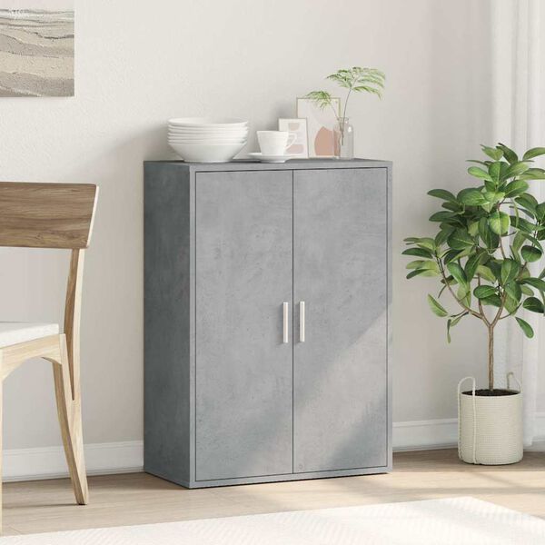 vidaXL plaukts, betona pelēks, 60x31x84 cm, inženierijas koks