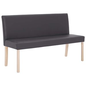 vidaXL sols, 139,5 cm, pelēka mākslīgā āda