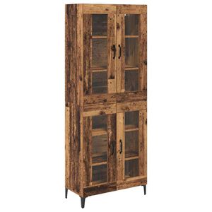 vidaXL Augstais skapītis Vecs koks 69,5 x 34 x 180 cm
