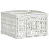 vidaXL 4 paneļu suņu rotaļu laukums 60 x 60 x 38 cm Plastmasa Balts